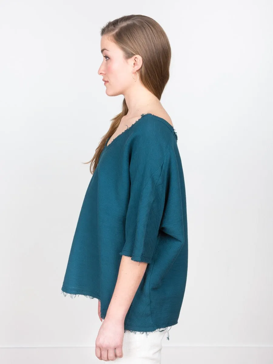 origami top - peacock