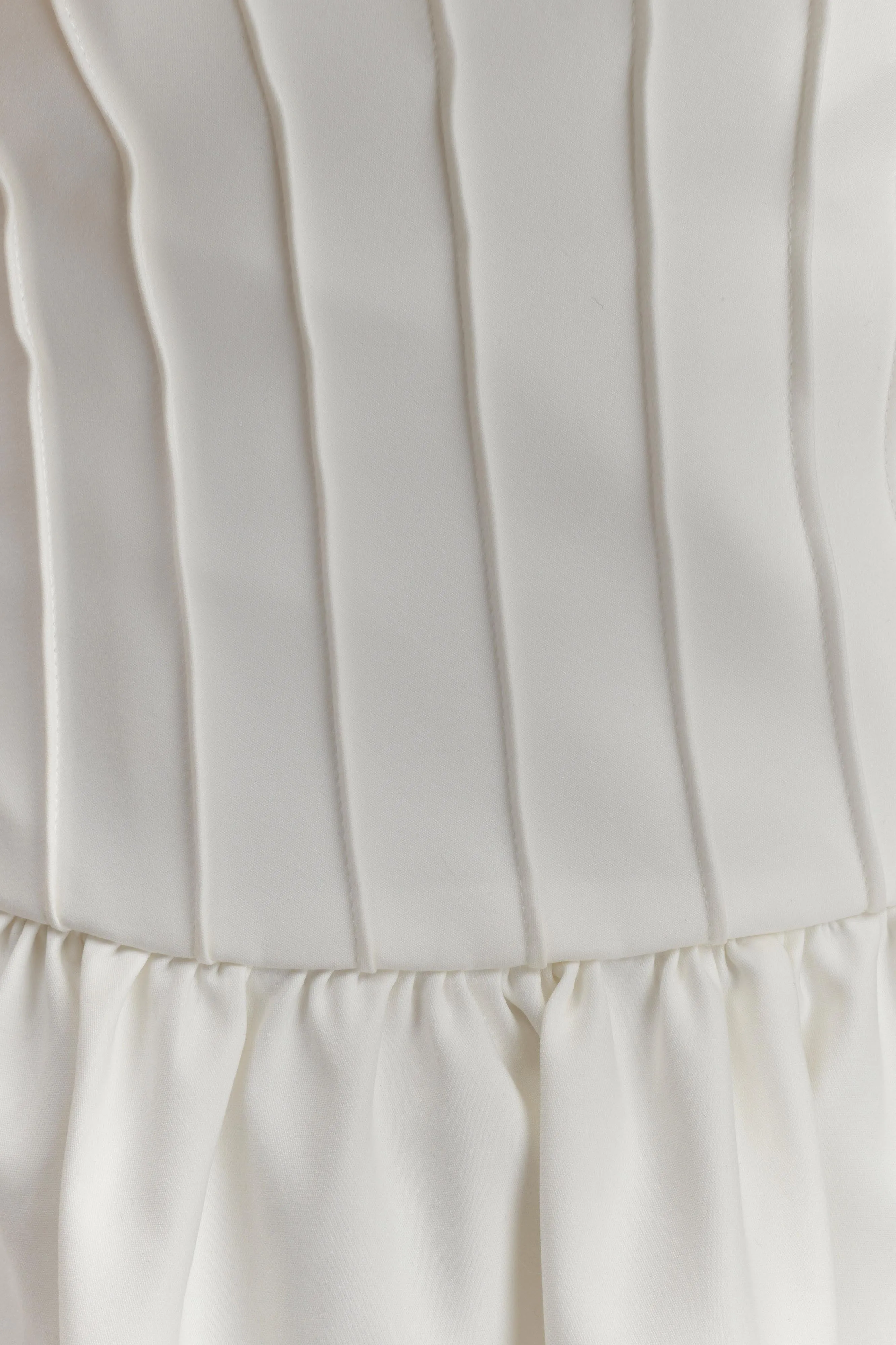 Orla Strapless Cotton Midi Dress - White