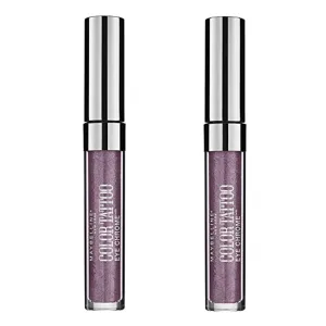 Pack of 2 Maybelline New York Color Tattoo Eye Chrome Eyeshadow, Sharp Purple 570