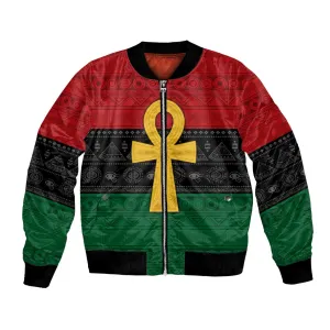 Pan African Ankh Bomber Jacket Egyptian Cross DT02