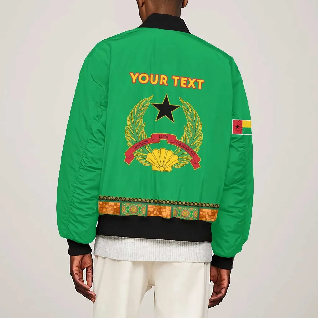 Personalised Afro Guinea Bissau Bomber Jacket Dashiki With Coat Of Arms LT15
