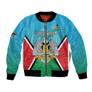 Personalised South Sudan Bomber Jacket Coat Of Arms - Happy Independence Day LT15