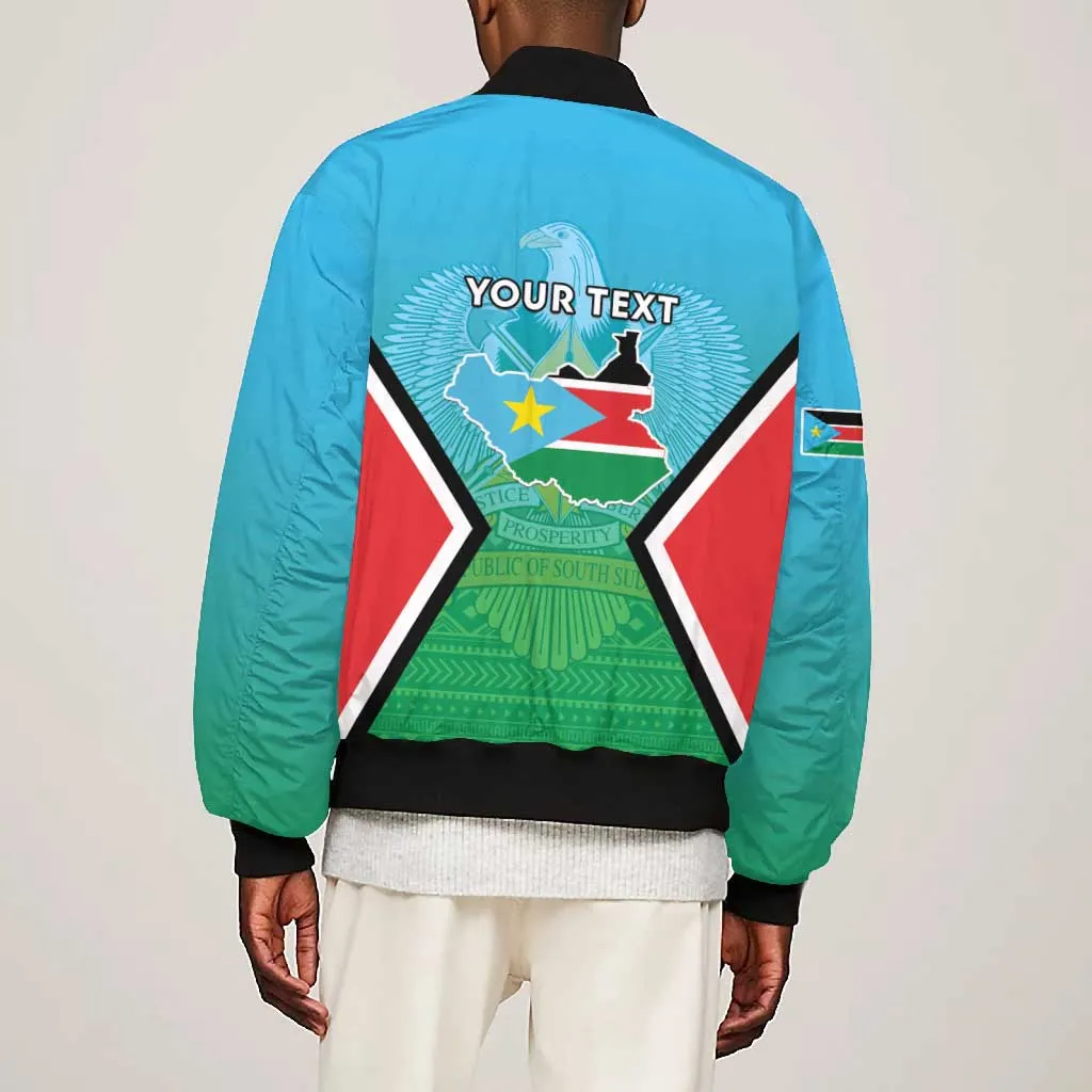 Personalised South Sudan Bomber Jacket Coat Of Arms - Happy Independence Day LT15