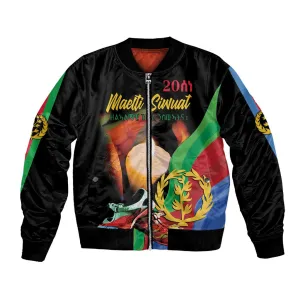 Personalized Afro-Eritrea Maelti Siwuat Bomber Jacket Shida Shoes Glory To Our Martyrs Eritrea LT9