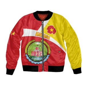 Personalized Amhara Region Bomber Jacket Coat Of Arms With Amhara Map LT15