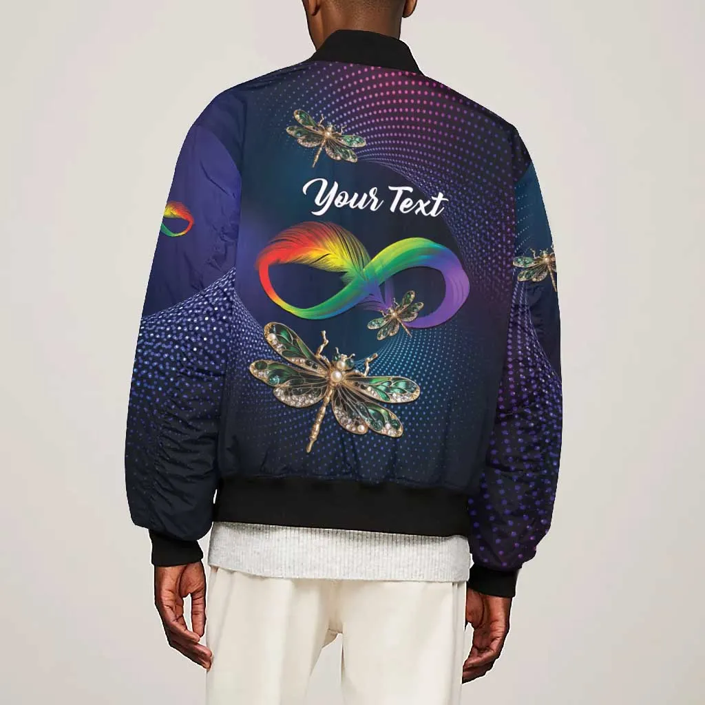 Personalized As Long As I Breathe You'll Be Remembered Bomber Jacket Luxury Dragonfly - Feather Infinity LT01