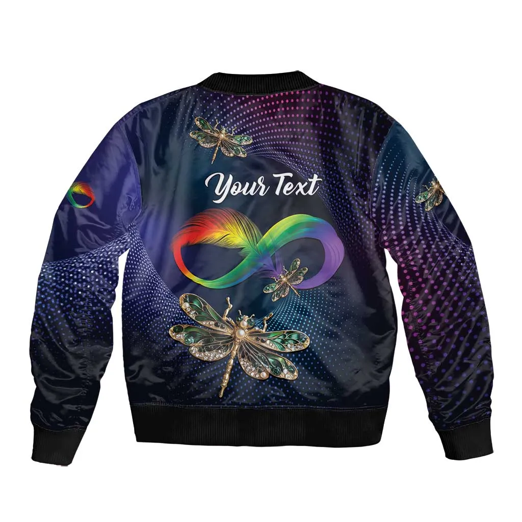 Personalized As Long As I Breathe You'll Be Remembered Bomber Jacket Luxury Dragonfly - Feather Infinity LT01