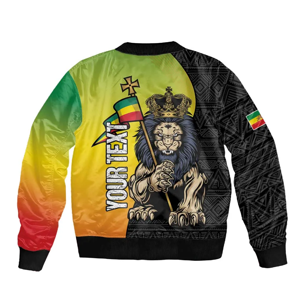 Personalized Ethiopia Sleeve Zip Bomber Jacket Happy National Day LT15