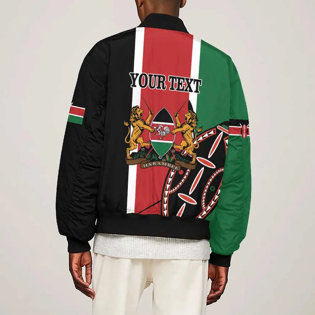 Personalized Jamhuri Day Bomber Jacket Kenya Map With African Shield LT18