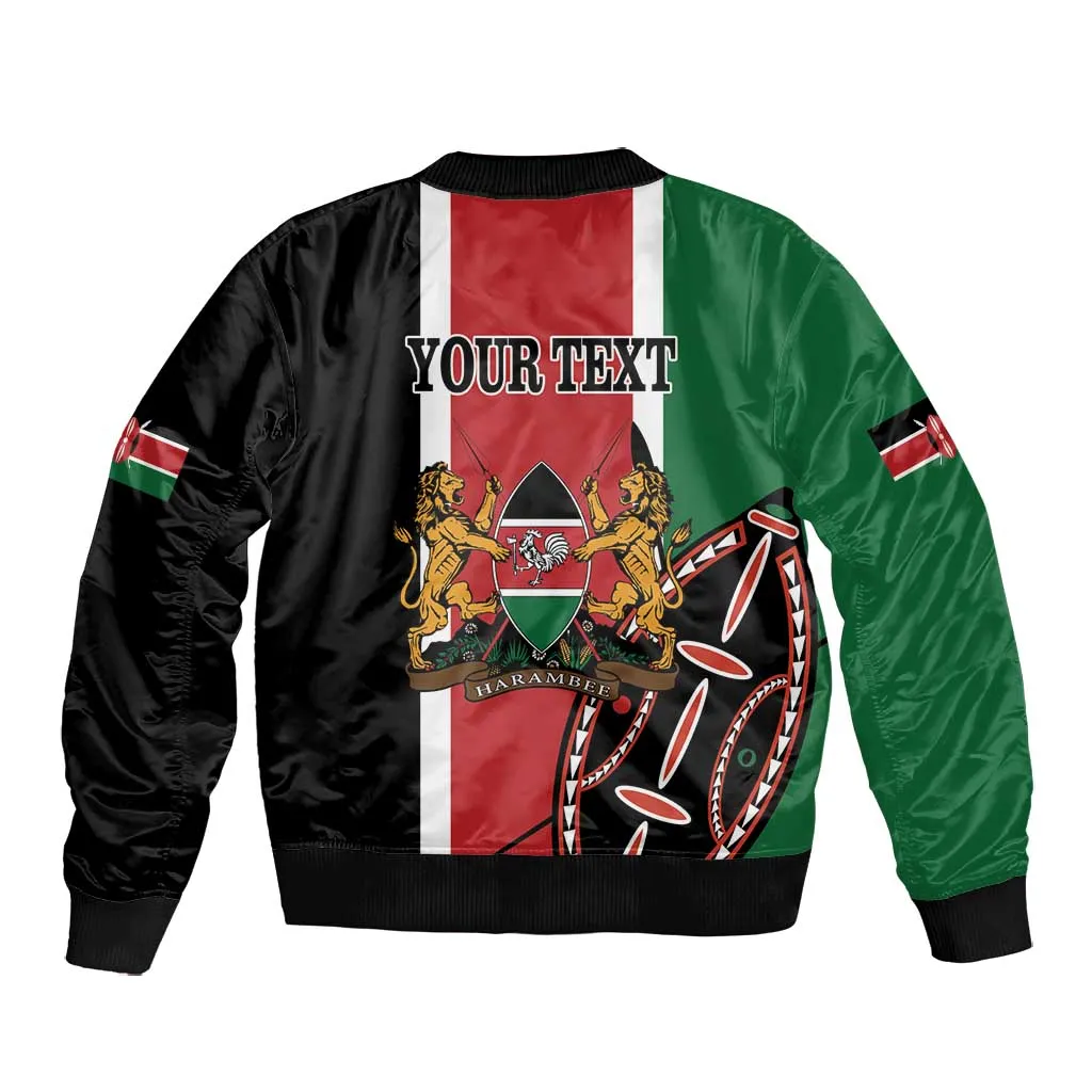 Personalized Jamhuri Day Bomber Jacket Kenya Map With African Shield LT18