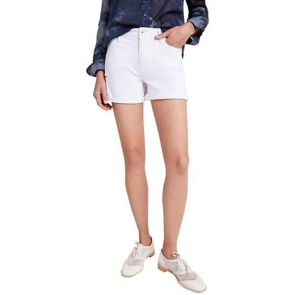 Pilcro White Slim Boyfriend Shorts Size 31 NWT