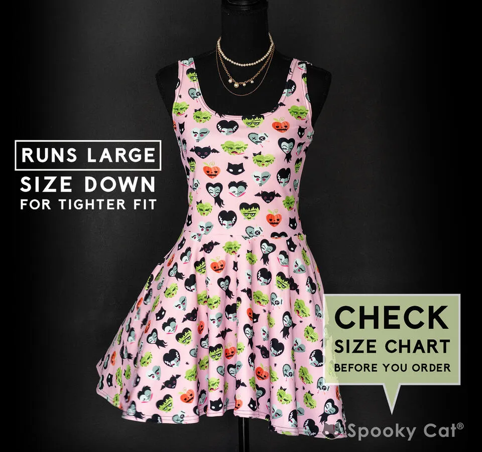 Pink Monster Luv Skater Dress