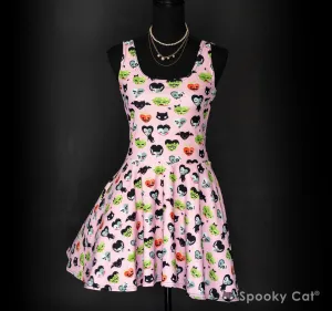 Pink Monster Luv Skater Dress