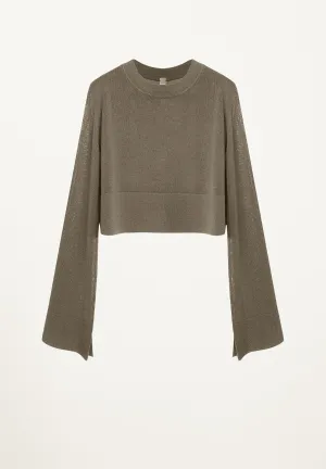 Pippa Cropped Top in Birch