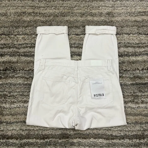 Pistola High Rise Relaxed Roller Jeans Sz 30 NWT | Pistola White Relaxed Fit