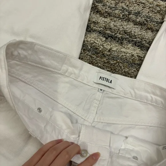 Pistola High Rise Relaxed Roller Jeans Sz 30 NWT | Pistola White Relaxed Fit