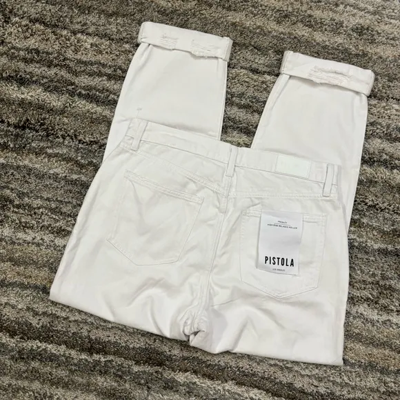 Pistola High Rise Relaxed Roller Jeans Sz 30 NWT | Pistola White Relaxed Fit