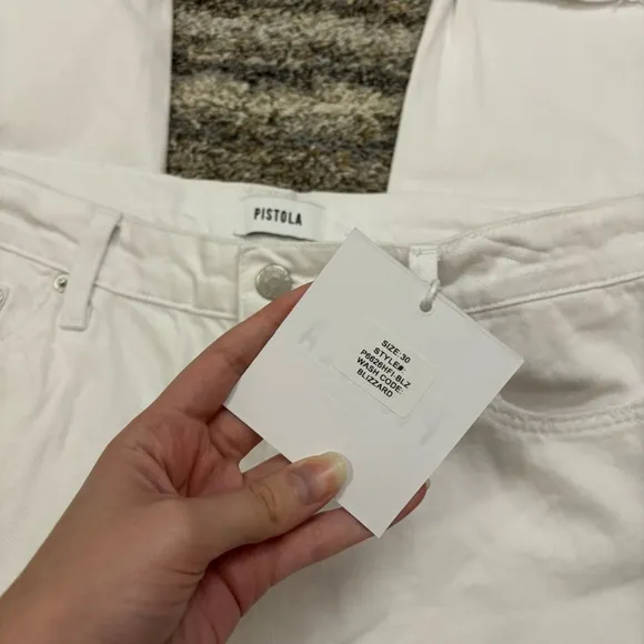 Pistola High Rise Relaxed Roller Jeans Sz 30 NWT | Pistola White Relaxed Fit