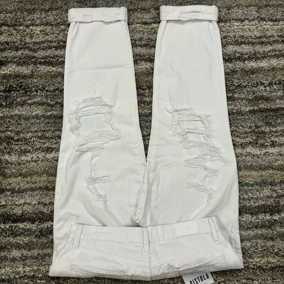 Pistola High Rise Relaxed Roller Jeans Sz 30 NWT | Pistola White Relaxed Fit