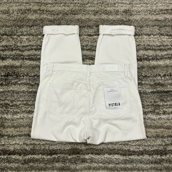 Pistola High Rise Relaxed Roller Jeans Sz 30 NWT | Pistola White Relaxed Fit