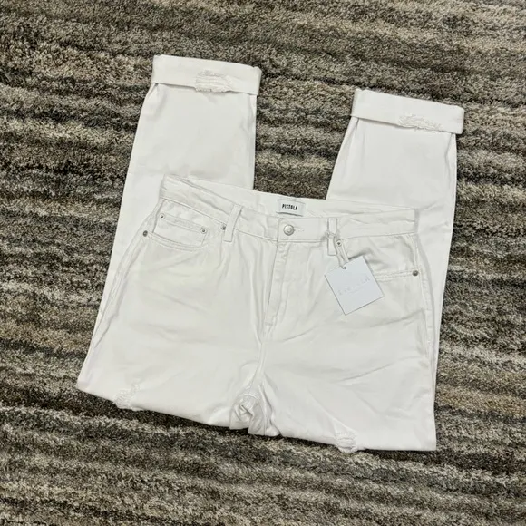 Pistola High Rise Relaxed Roller Jeans Sz 30 NWT | Pistola White Relaxed Fit