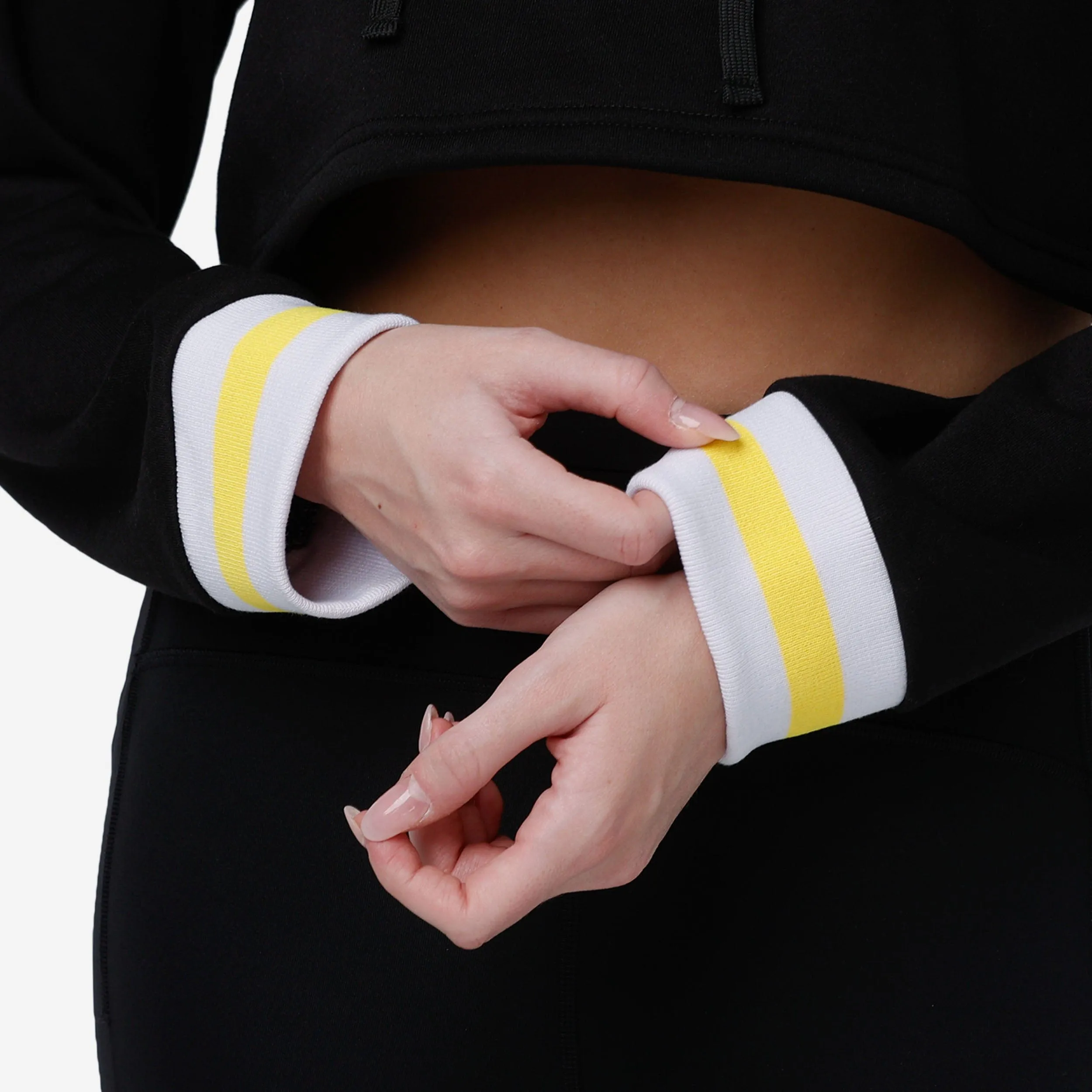 Pittsburgh Steelers Womens Cropped Chenille Hoodie