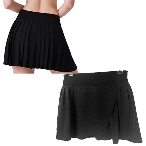 Pleated Black Skirt/Skort Tennis Skater Skort Women’s Size Medium Black NWT