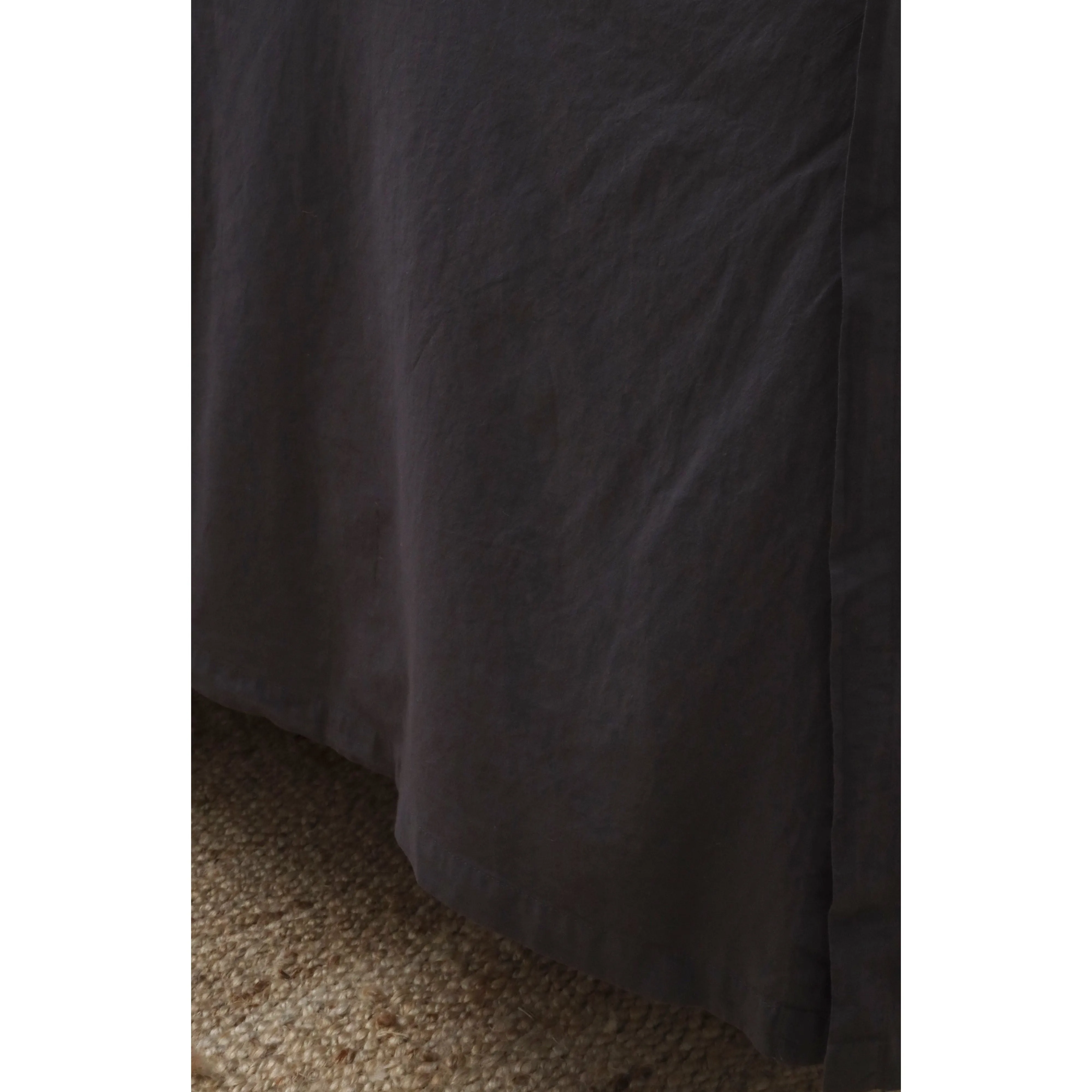 Pom Pom at Home Paneled Midnight Crinkled Cotton Bedskirt ~ Available in Twin, Queen and King Sizes