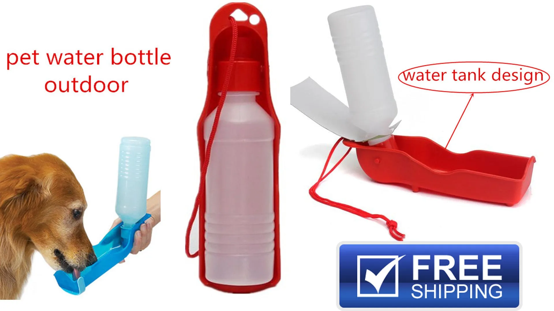 Portable Dog Water Bowl Bottle