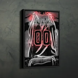 Portland Trail Blazers Custom Jersey Canvas | Neon Wall Art