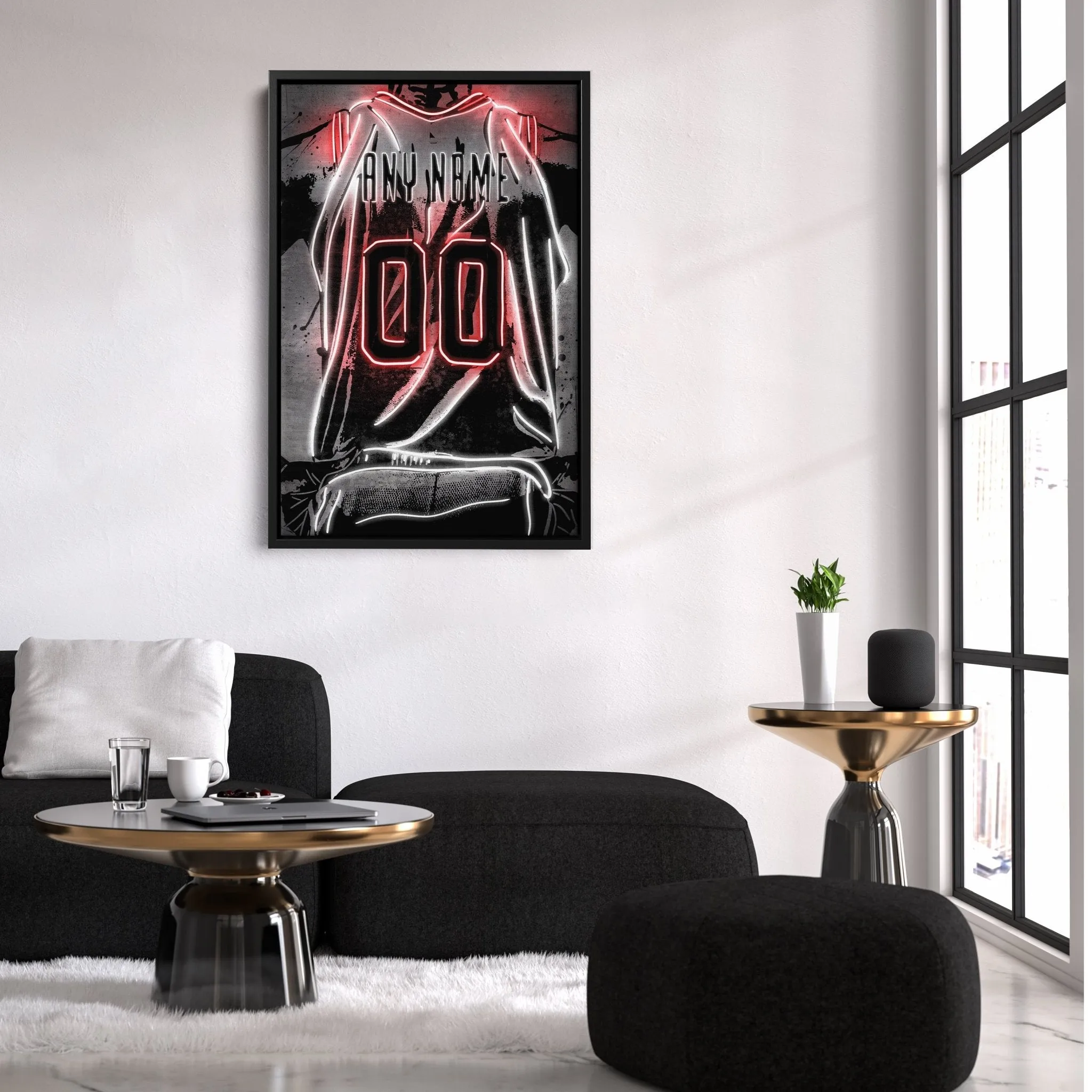 Portland Trail Blazers Custom Jersey Canvas | Neon Wall Art
