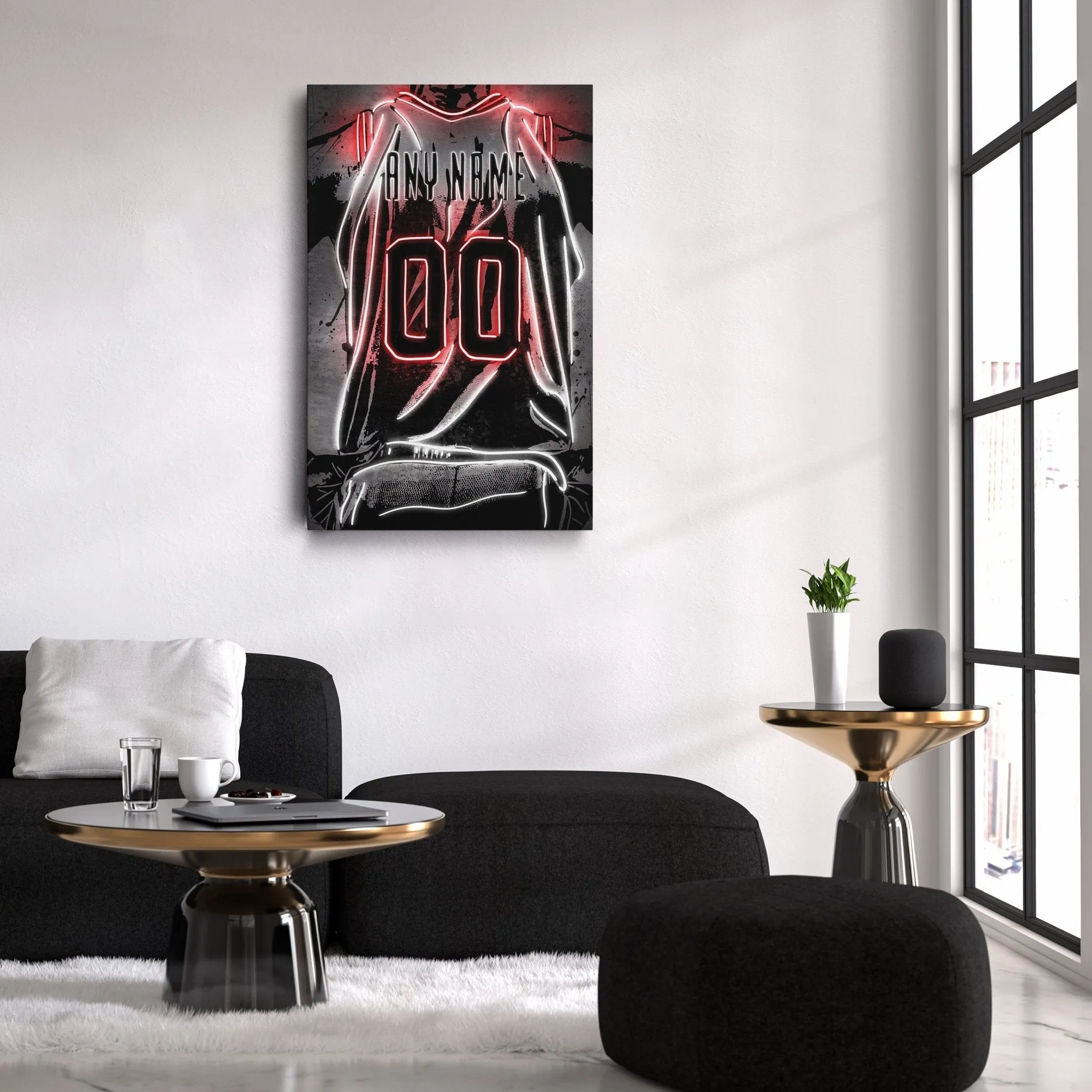 Portland Trail Blazers Custom Jersey Canvas | Neon Wall Art