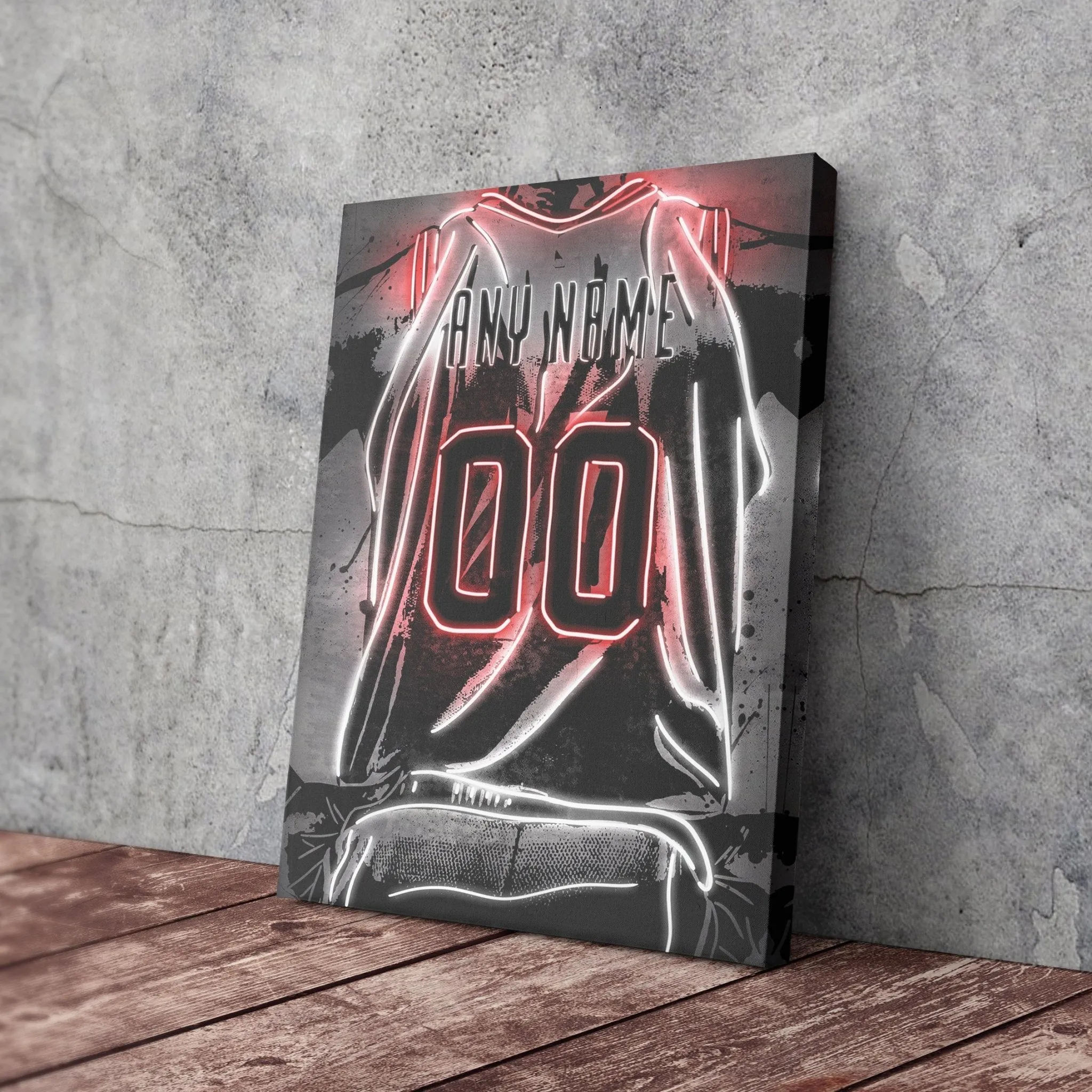 Portland Trail Blazers Custom Jersey Canvas | Neon Wall Art