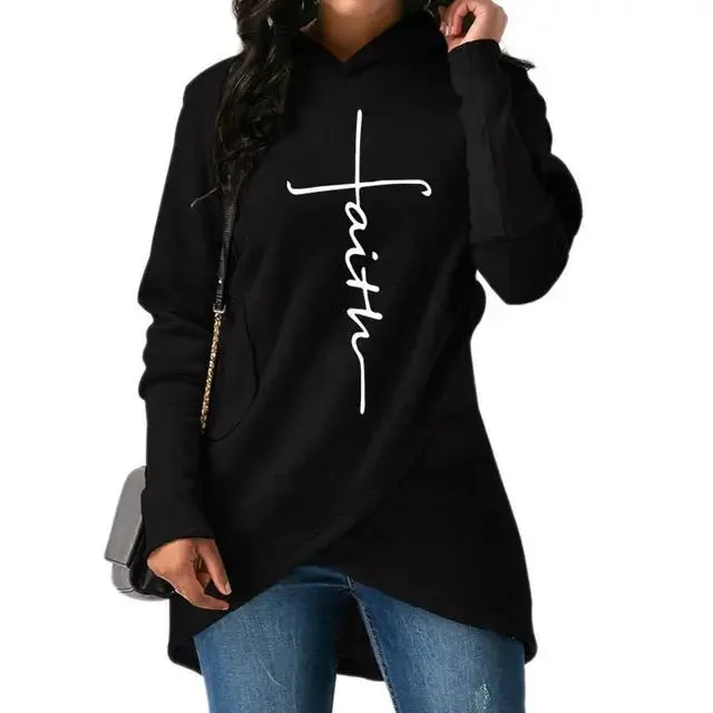 Premium Women’s Faith Inspired Hoodie: Long-Sleeved Pullover Sweatshirt