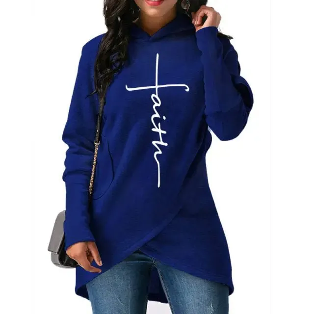 Premium Women’s Faith Inspired Hoodie: Long-Sleeved Pullover Sweatshirt