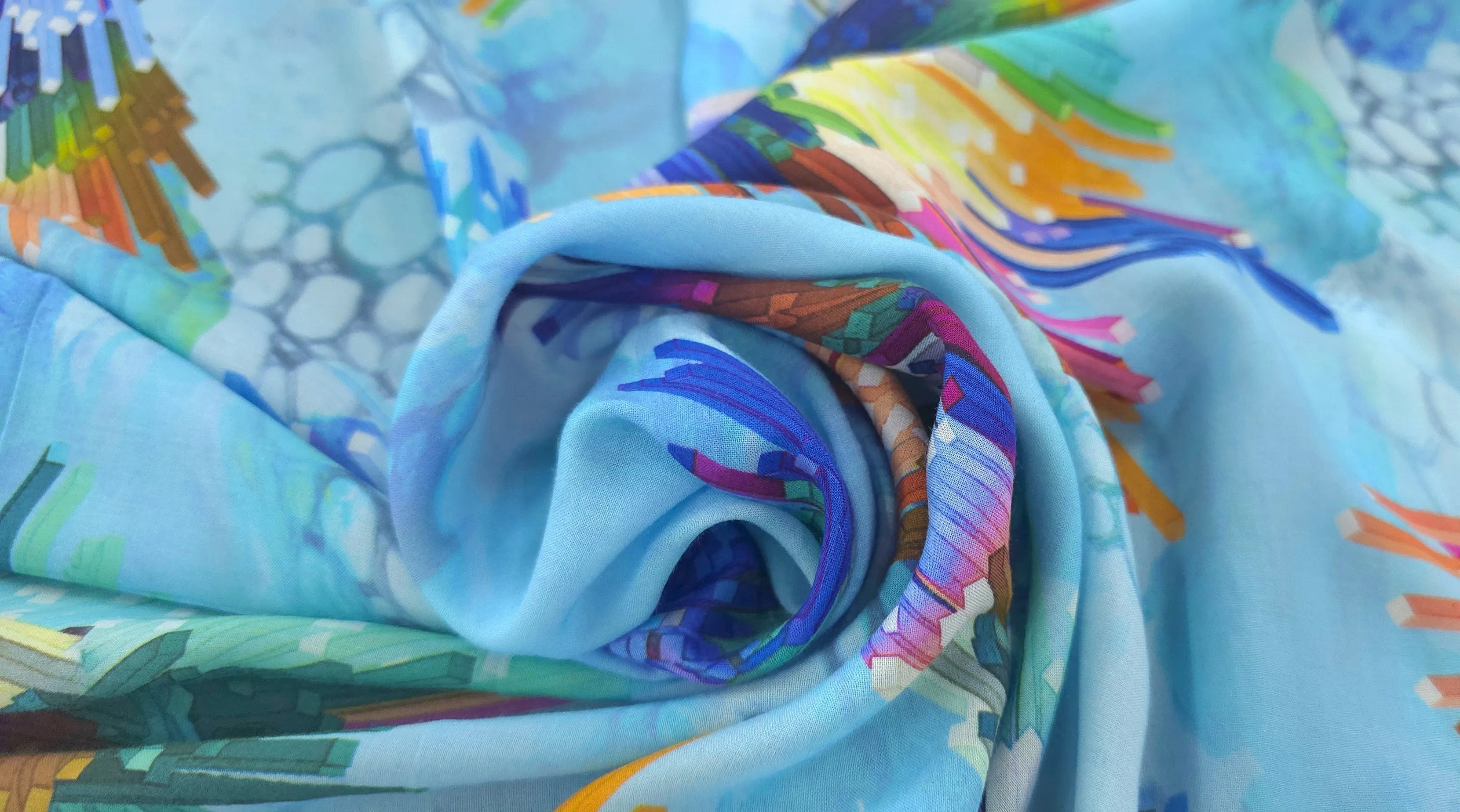Printed Rayon Rainbow Jigsaw
