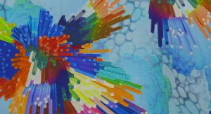 Printed Rayon Rainbow Jigsaw
