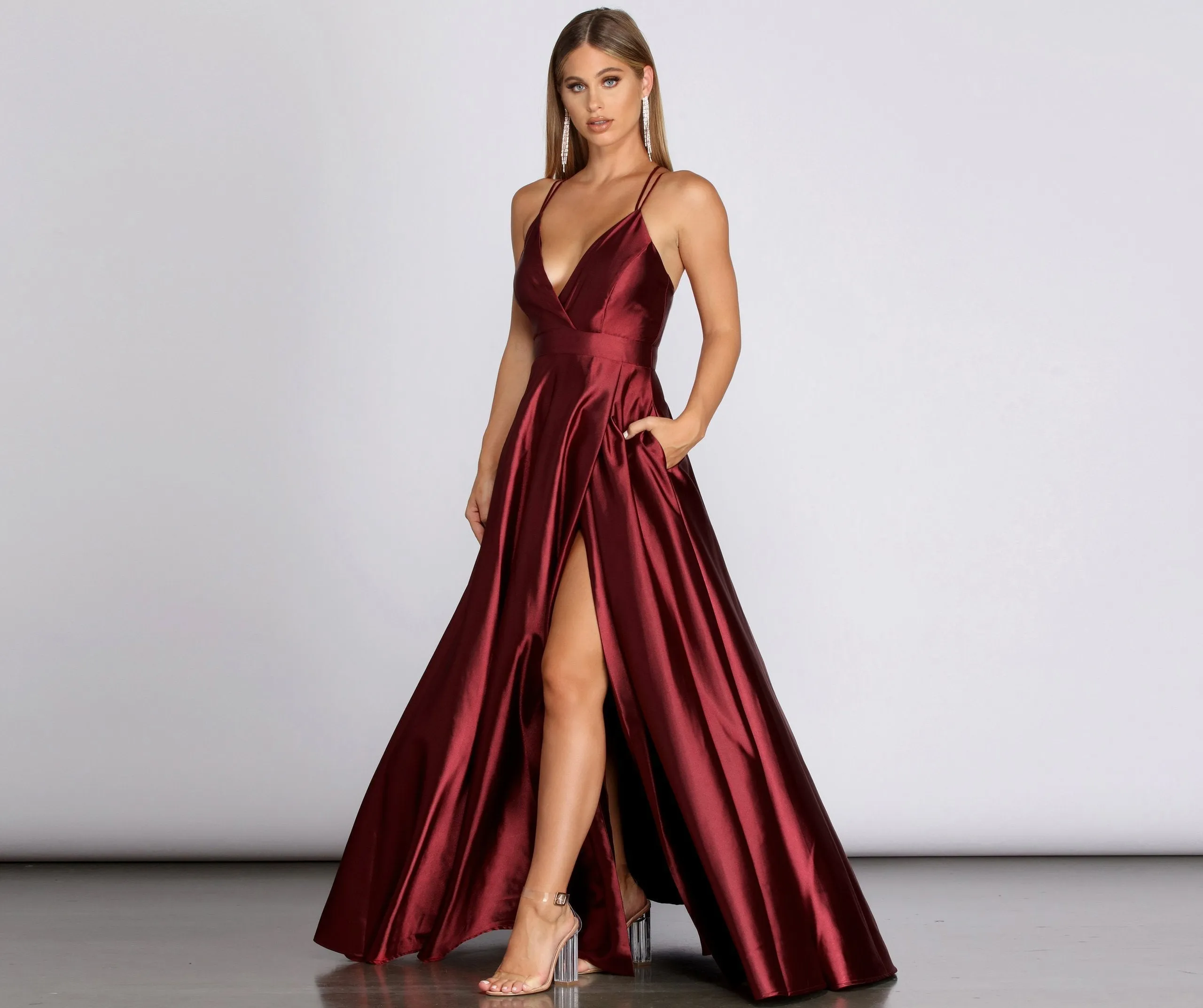 Priscilla Satin Stylish Evening Gown