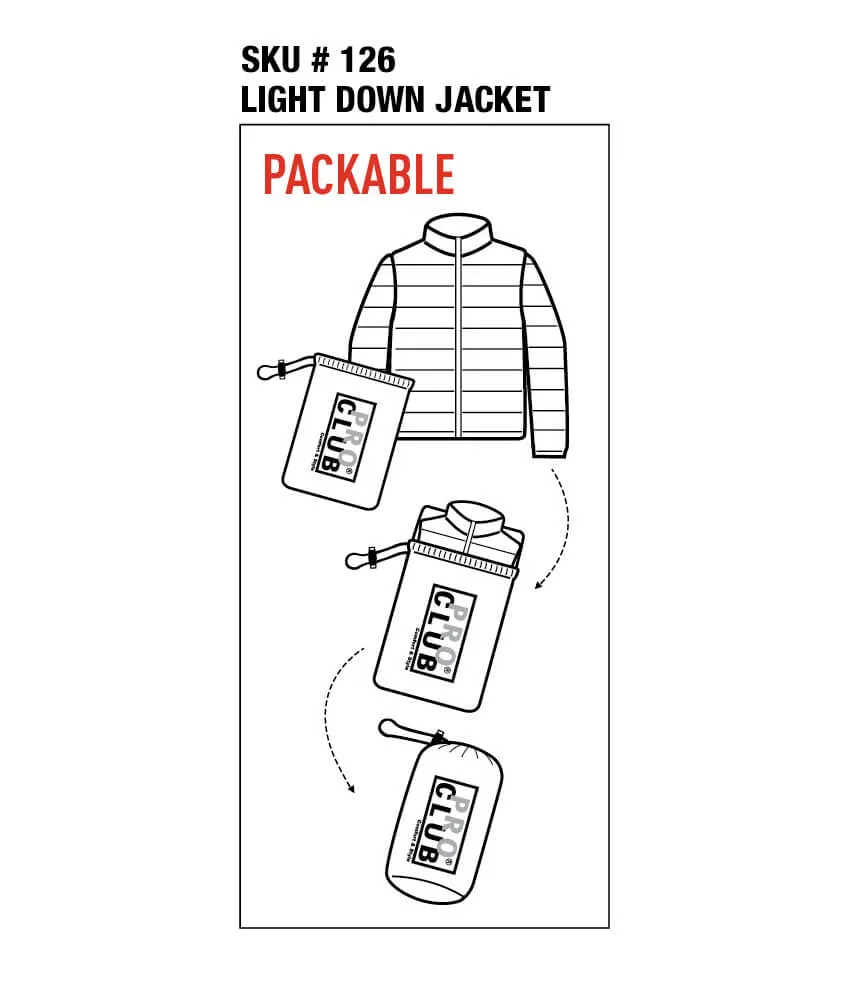 Pro Club Packable Lightweight Down Jacket - RED