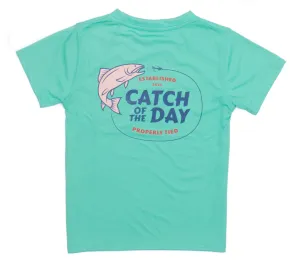 Properly Tied Boys Performance Tee SS Catch of the Day - Soft Green