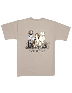 Properly Tied Boys Triple Dog SS Tee - Sand