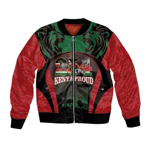 Proud Kenya 254 Bomber Jacket Safari Animals - African Pattern LT14
