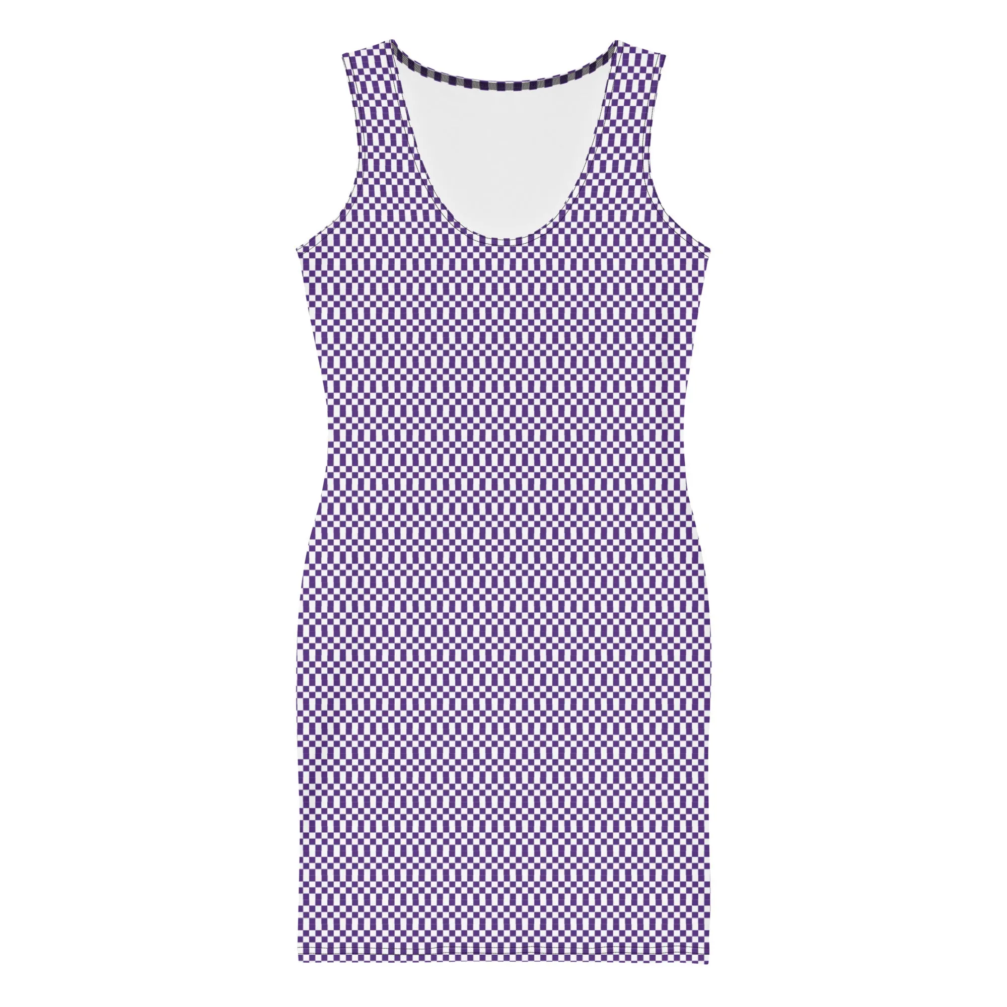 Purple Micro Checker Dress