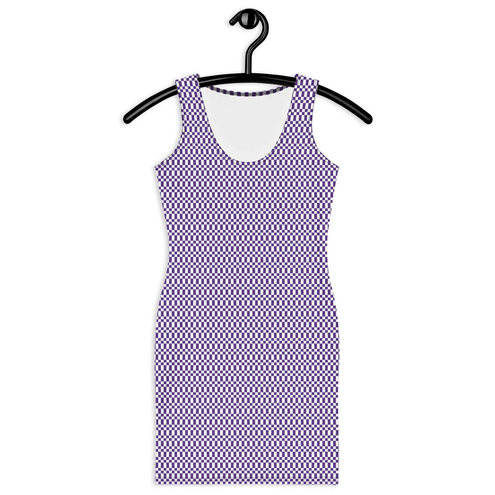 Purple Micro Checker Dress