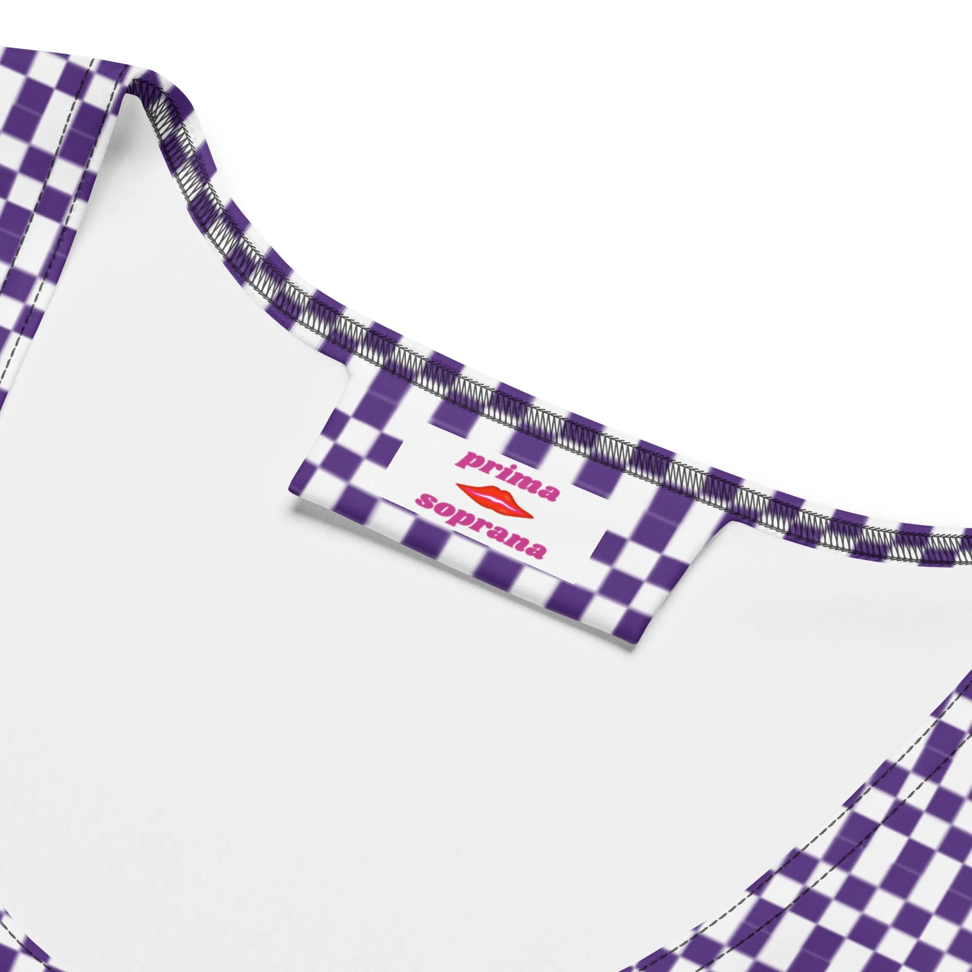 Purple Micro Checker Dress
