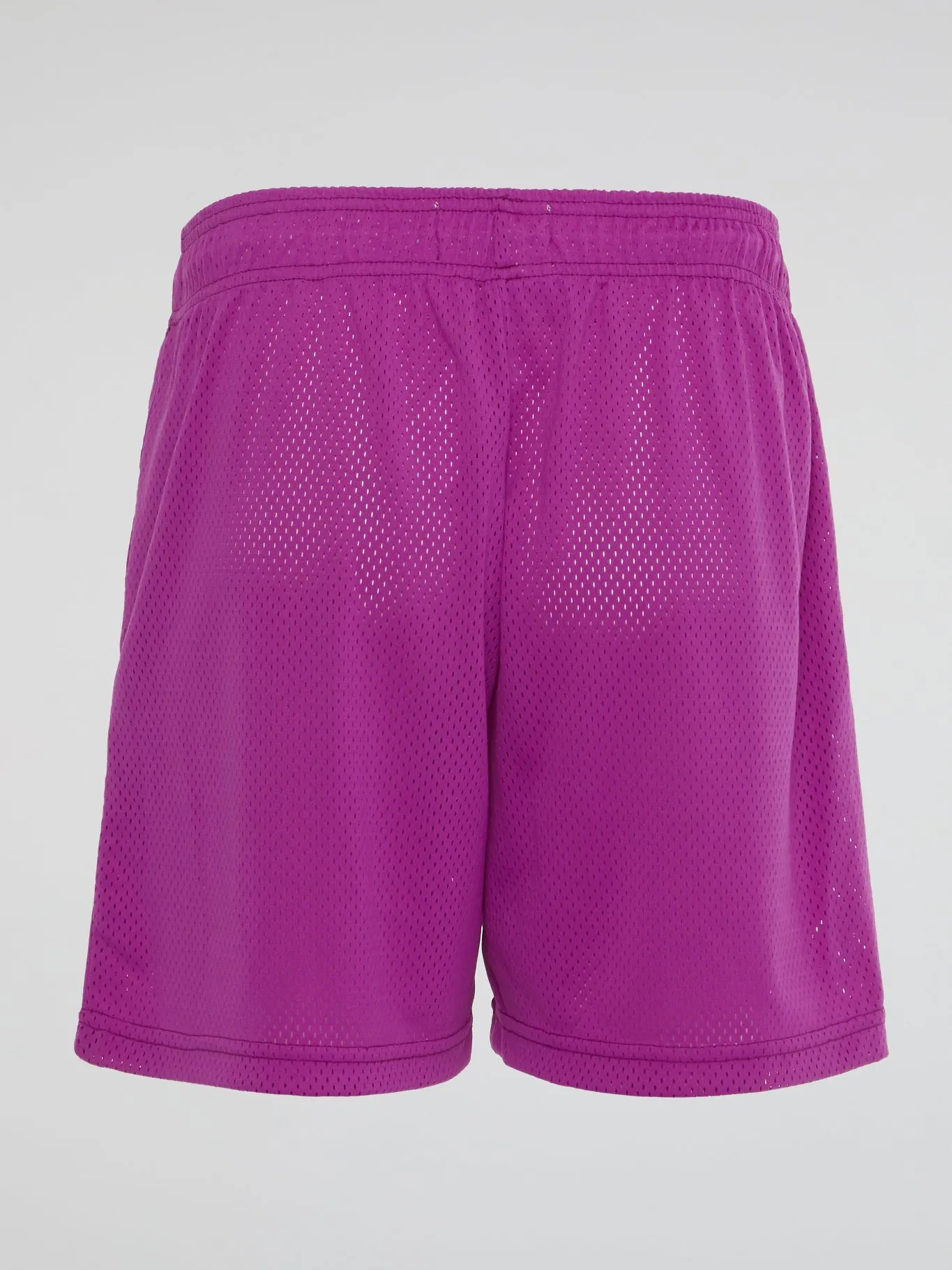 Purple Perforated Waistband Shorts