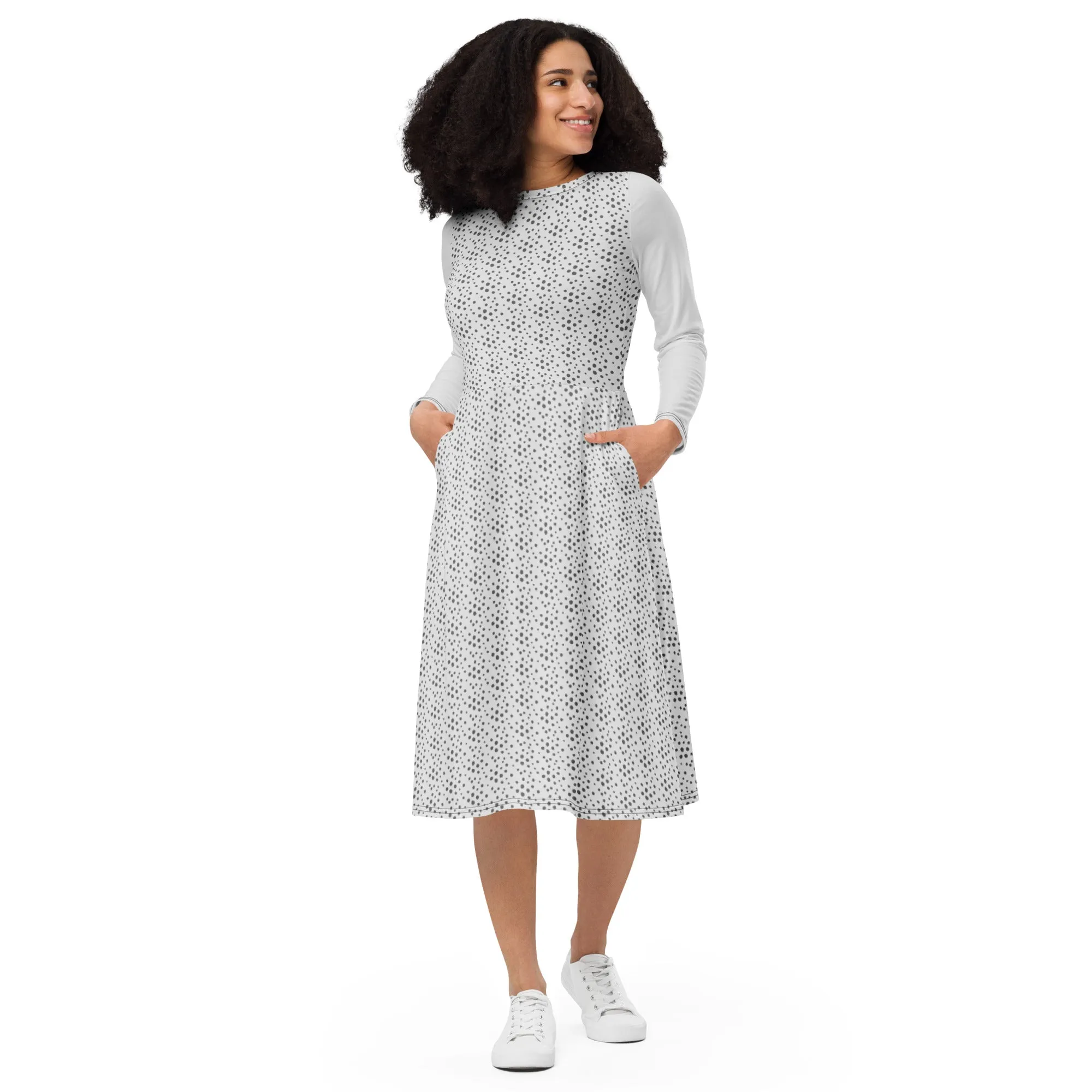 Quinn long sleeve midi dress