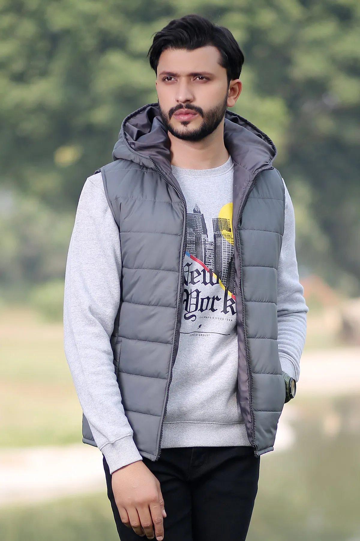 "NABS" Puff Winter Sleeveless Jacket Outerwear