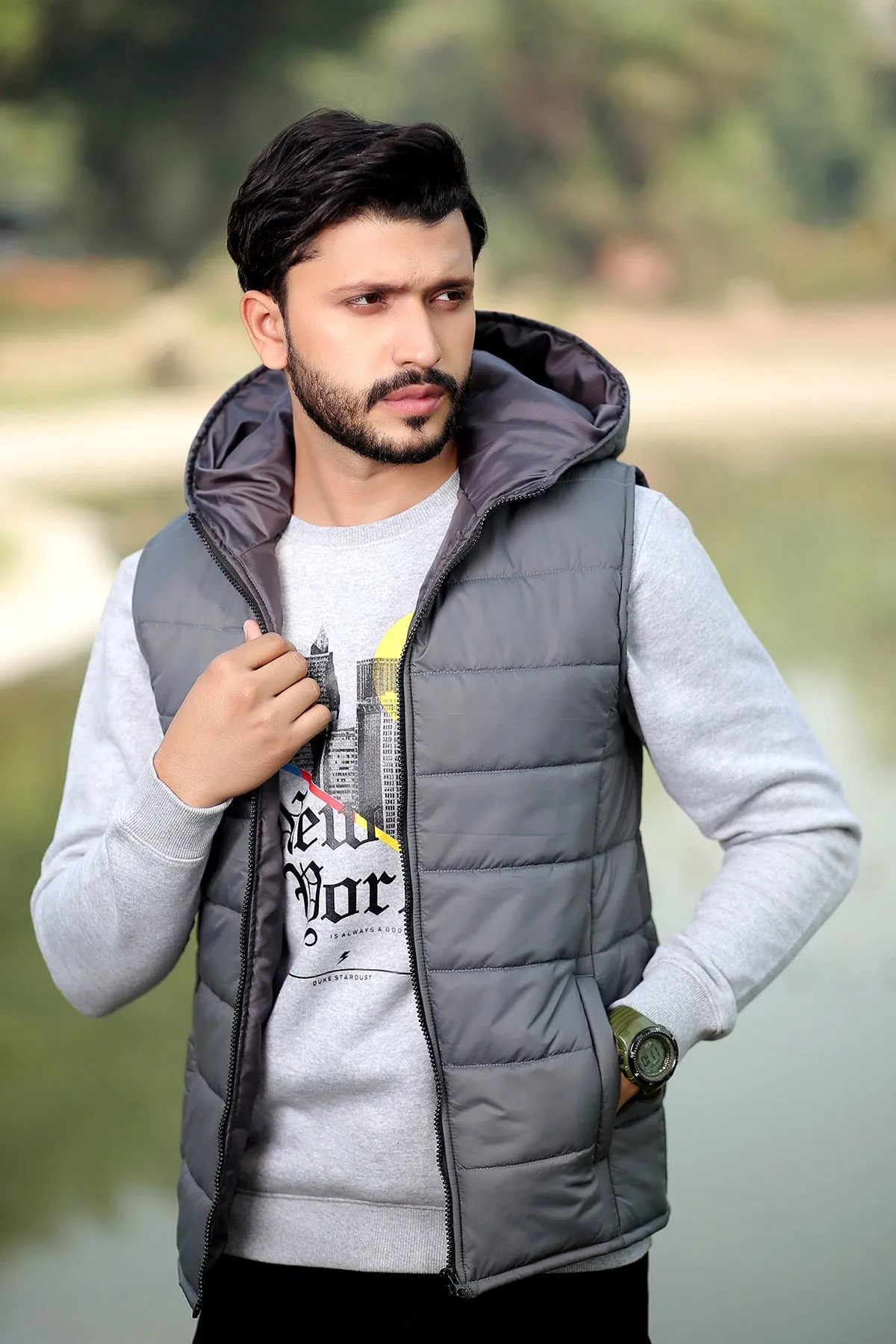 "NABS" Puff Winter Sleeveless Jacket Outerwear