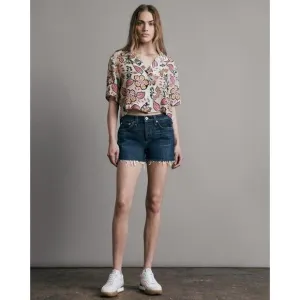 RAG &amp; BONE Dre Low Rise Button Fly Denim Fray Festival Shorts Distressed NWT 29